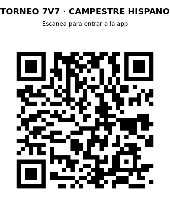 QR de acceso a la app del Torneo 7v7 Campestre Hispano